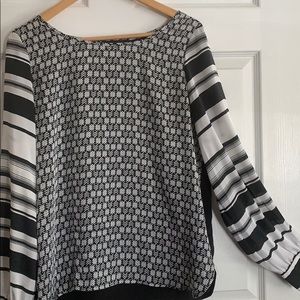 Very nice black and white blouse